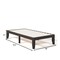 Solid Wood Twin Platform Bed with Storage Space Sturdy Frame and Noise-free Design